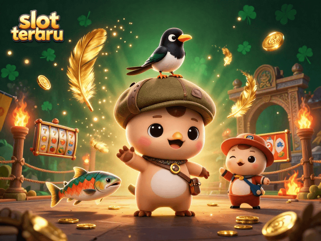 Engage in thrilling action with slot terbaru, where baby Nessie and friends chase jackpots in an enriched casino scene.