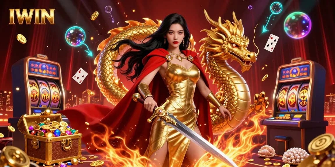 IWIN offers a rich gaming experience with thrilling games like slots and treasure chests overflowing with gold.