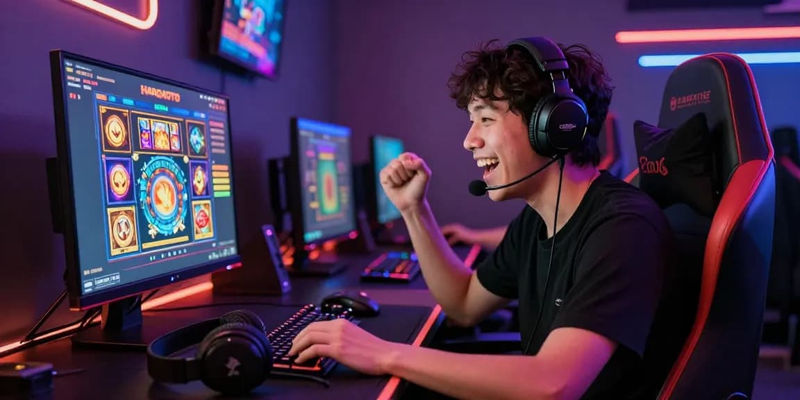 Experience HARGATOTO's thrilling slot games with vibrant gaming atmosphere and engaging visuals.