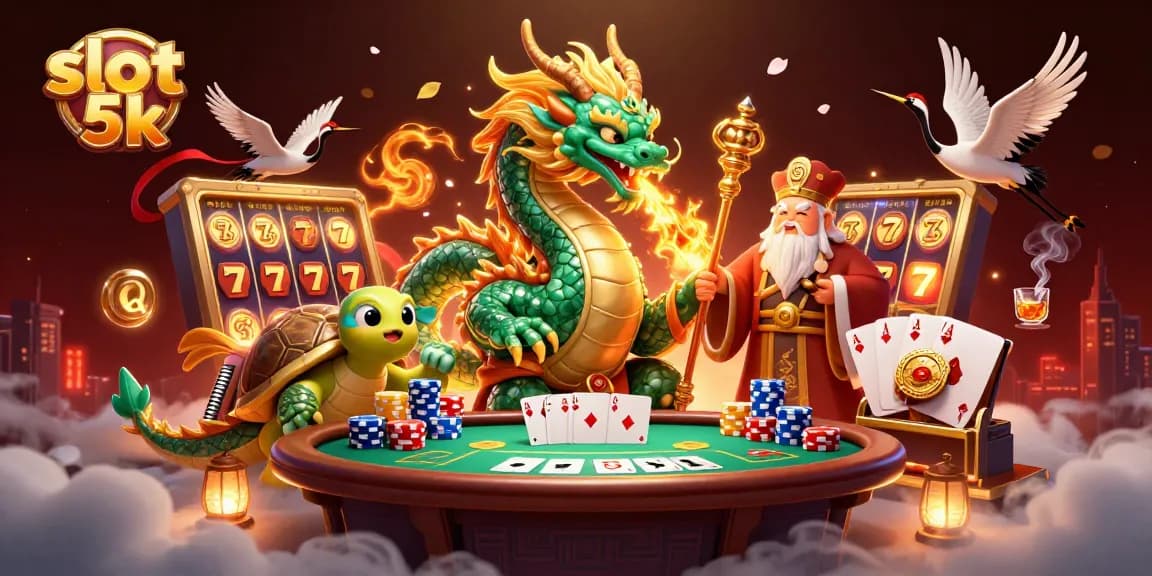 Experience thrilling slot 5k gameplay with vibrant dragons and exciting symbols in this dynamic 3D illustration.