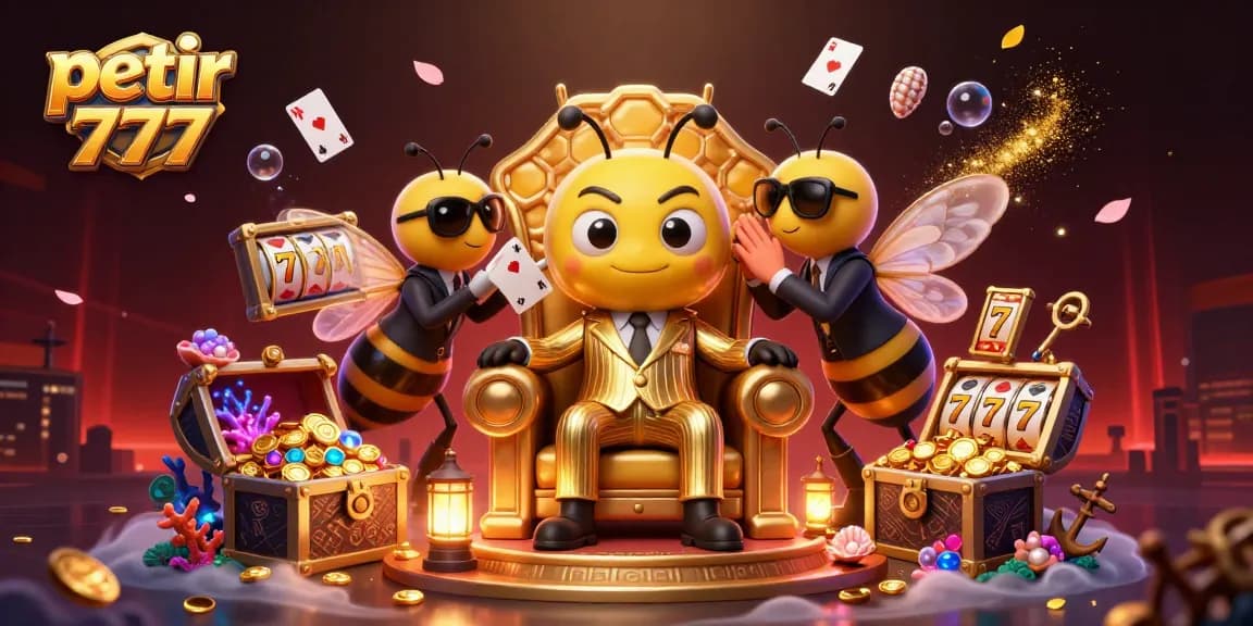 Experience the excitement of betting on petir 777 with 3D characters in a vibrant casino setting.