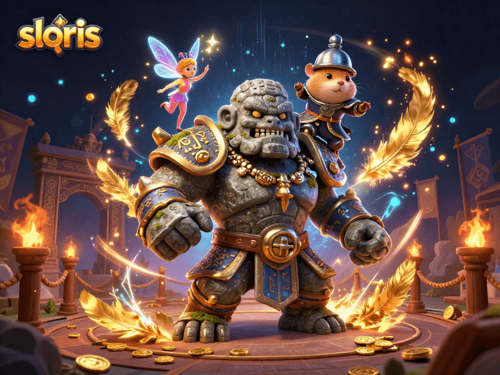 Experience the magic of slot qris with vibrant characters and dynamic casino elements.