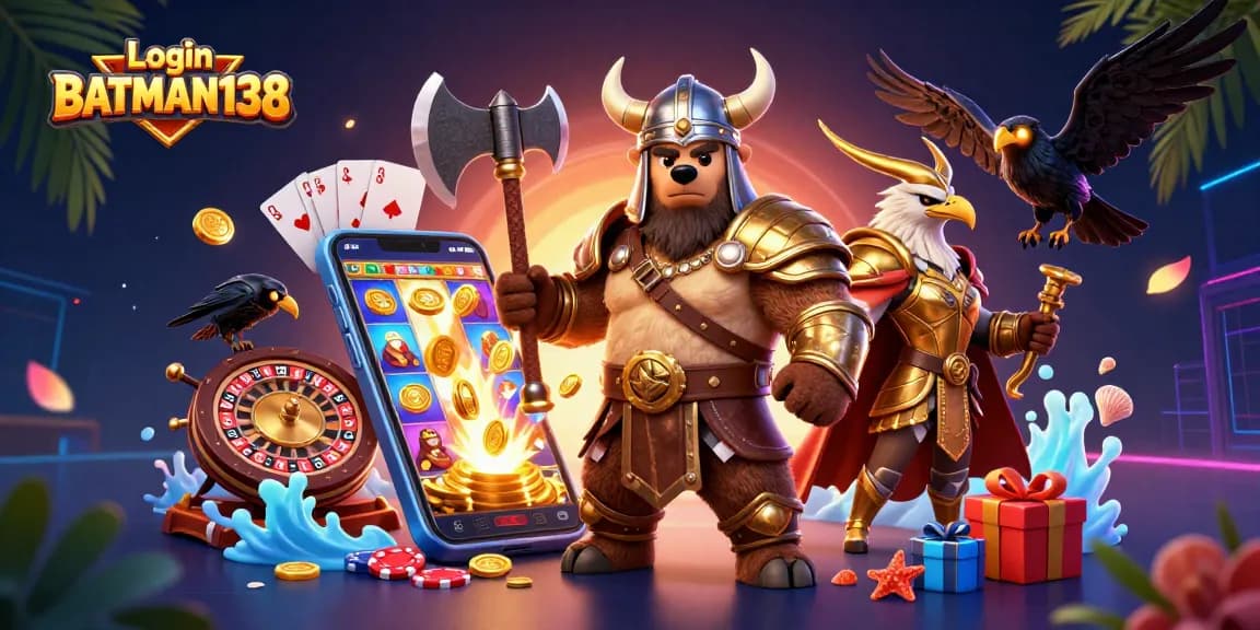 Permainan slot seru menanti saat Login BATMAN138 dengan karakter Viking dan slot menarik.