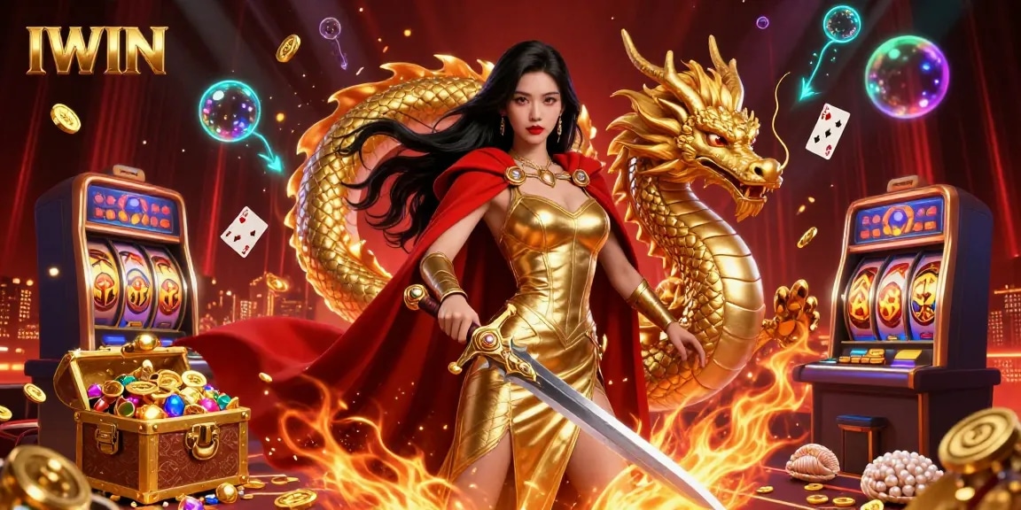 IWIN offers a rich gaming experience with thrilling games like slots and treasure chests overflowing with gold.