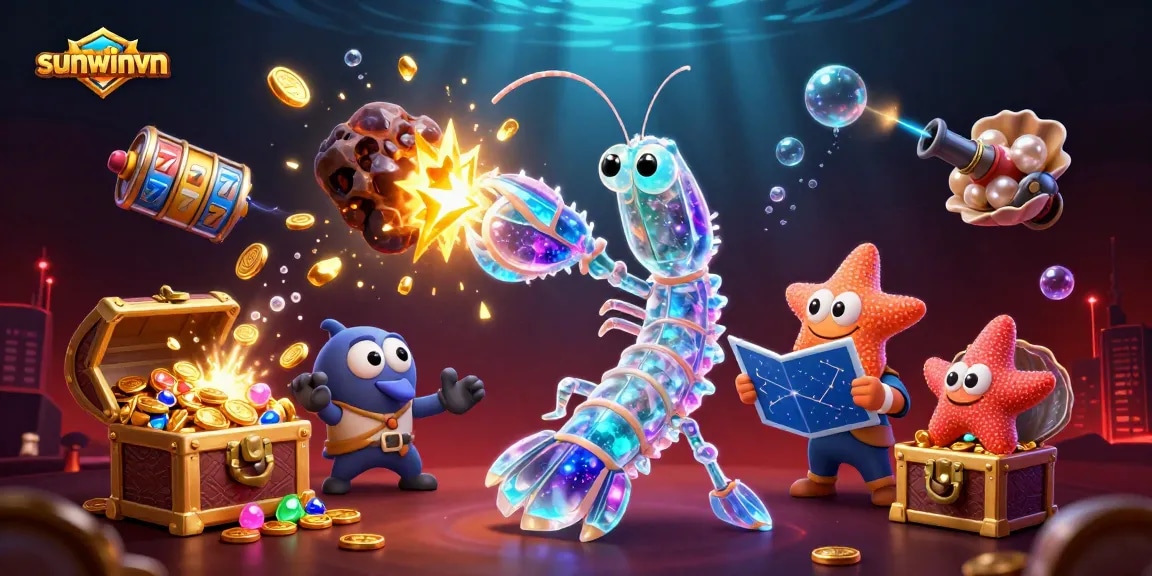 Immerse in the action with sunwinvn's dynamic casino gaming scene featuring vibrant elements.
