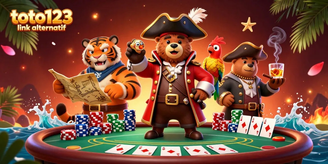 Engage with thrilling toto123 link alternatif action amidst lively poker elements and vibrant characters.