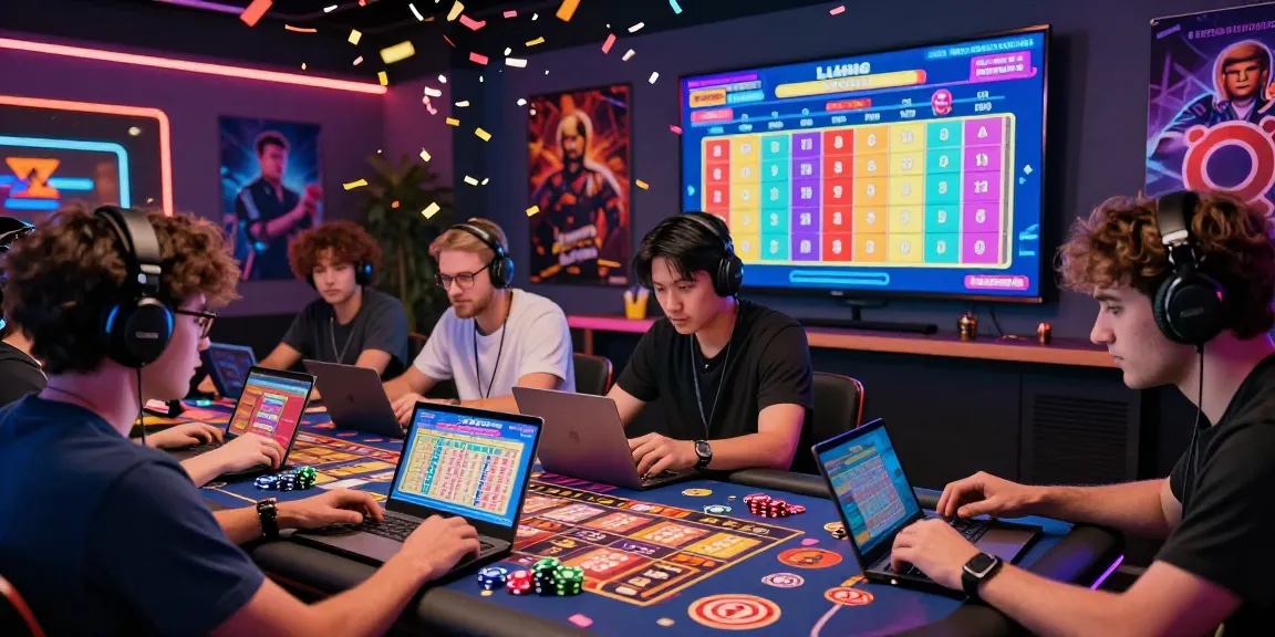 Levistoto online lottery players celebrating big wins in a vibrant gaming environment filled with excitement.