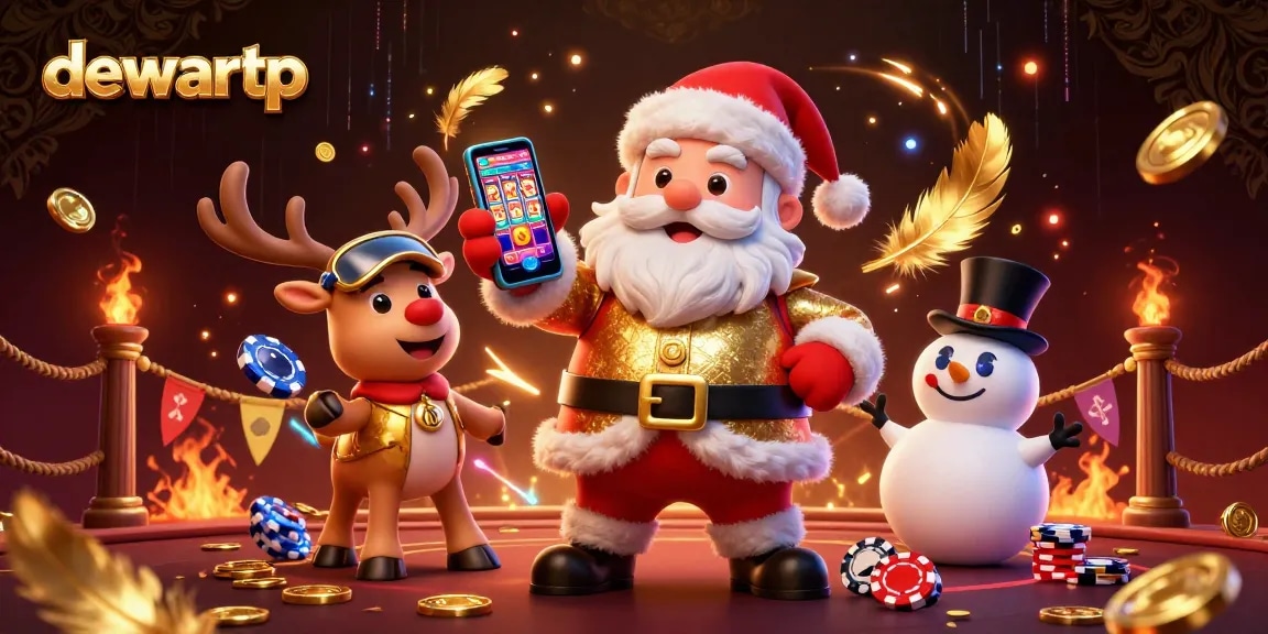 Dewartp menampilkan Santa Claus dan teman-teman dalam petualangan kasino yang seru.