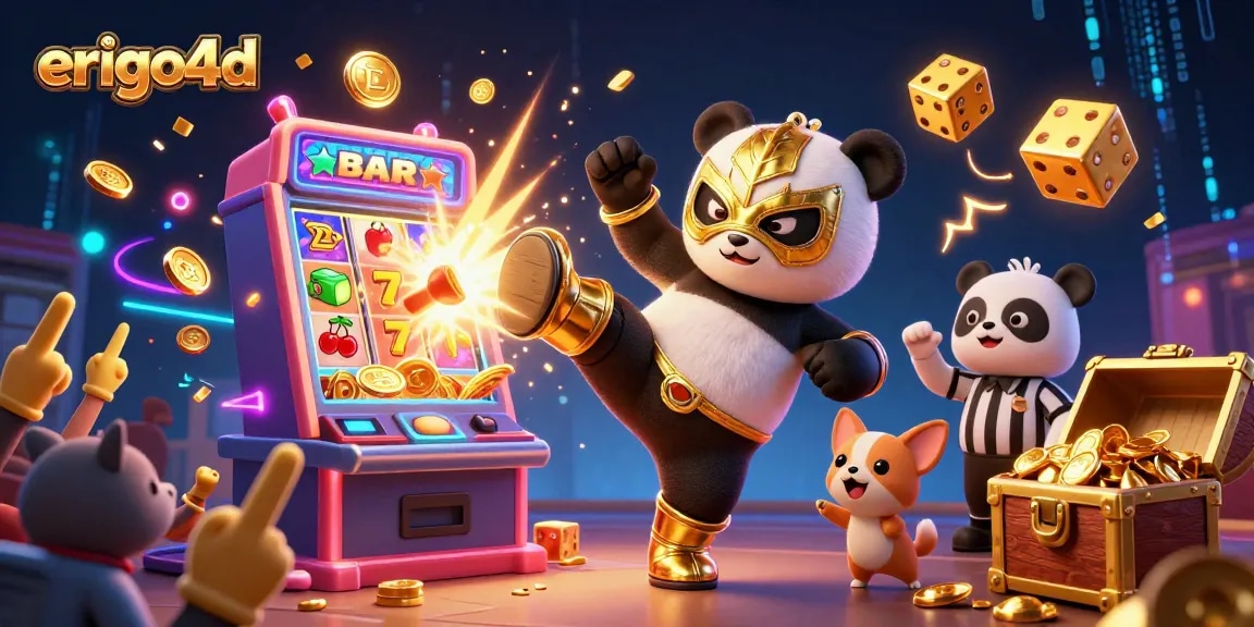 Experience thrilling gameplay with erigo4d as the panda kicks into an exciting casino adventure.