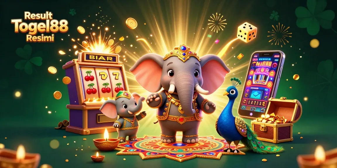 Experience the excitement of Result Togel88 Resmi with this vibrant 3D casino illustration.