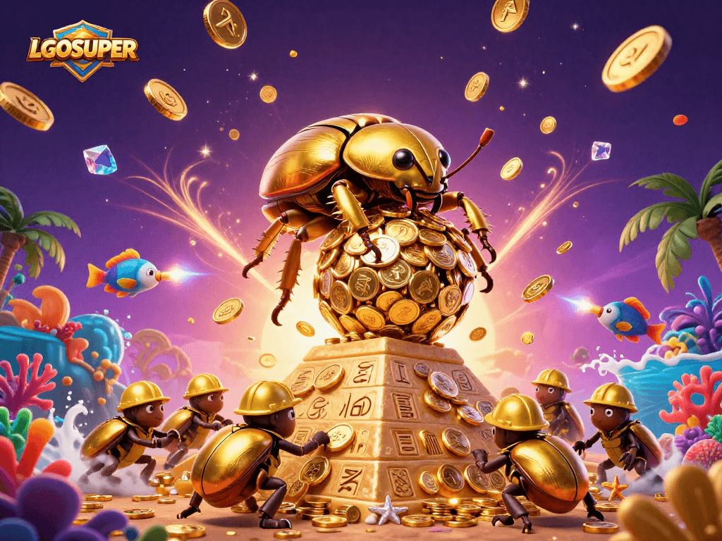 Score big with LGOSUPER while enjoying vibrant fish shooting action and exciting casino elements!