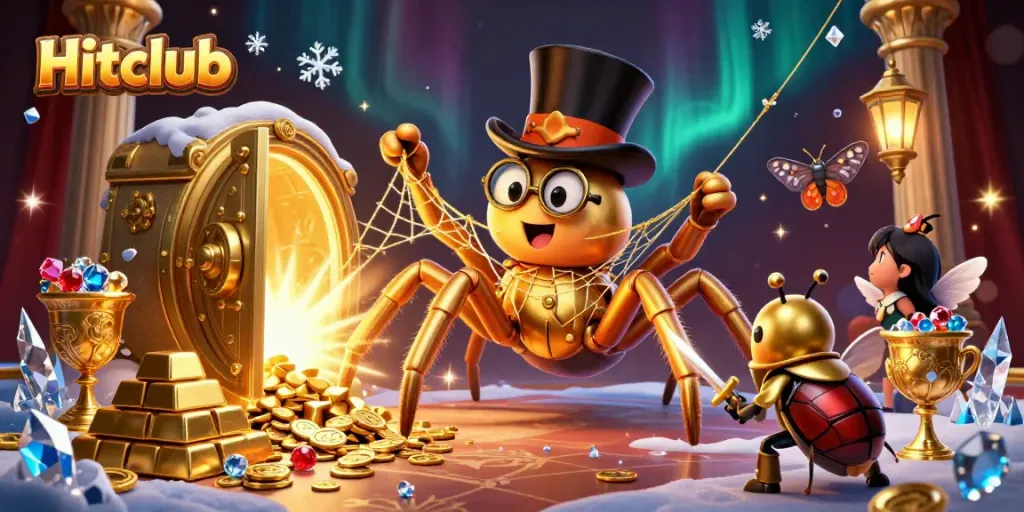 Engage in thrilling gameplay at Hitclub with spirited characters amidst dazzling casino treasures.
