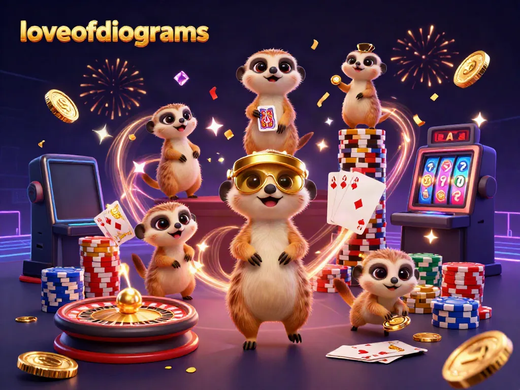 Permainan slot pada loveofdiagrams dengan koloni meerkat menjalankan kasino yang megah.