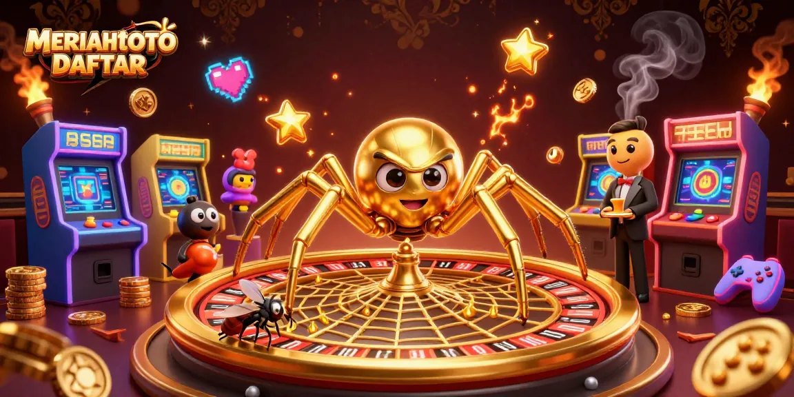Daftar di MERIAHTOTO DAFTAR sambil bertaruh, ilustrasi kasino 3D yang menarik.