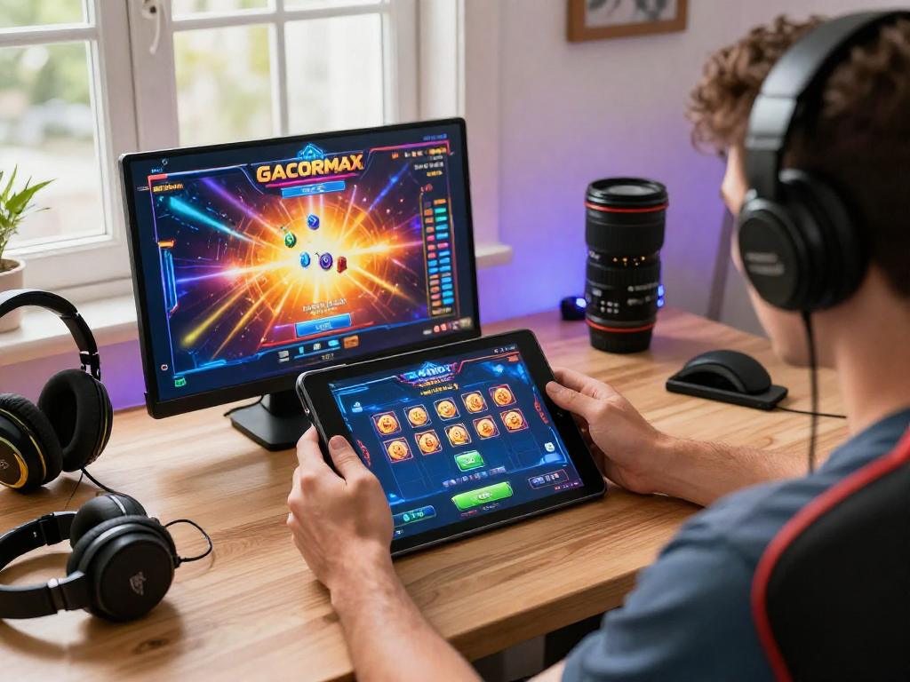 GACORMAX permainan slot terbaru dalam setup gaming cerah dan mengasyikkan.