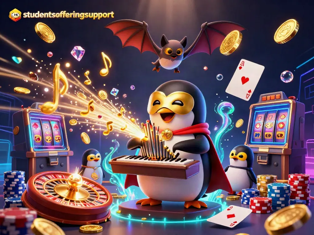 Menangkan hadiah dengan studentsofferingsupport saat berinteraksi dengan permainan kasino dalam ilustrasi 3D yang menarik.