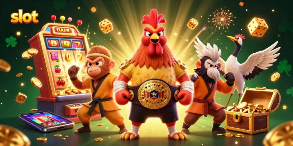 Menangkan slot dengan karakter unik sambil mengejar jackpot dalam ilustrasi kasino.