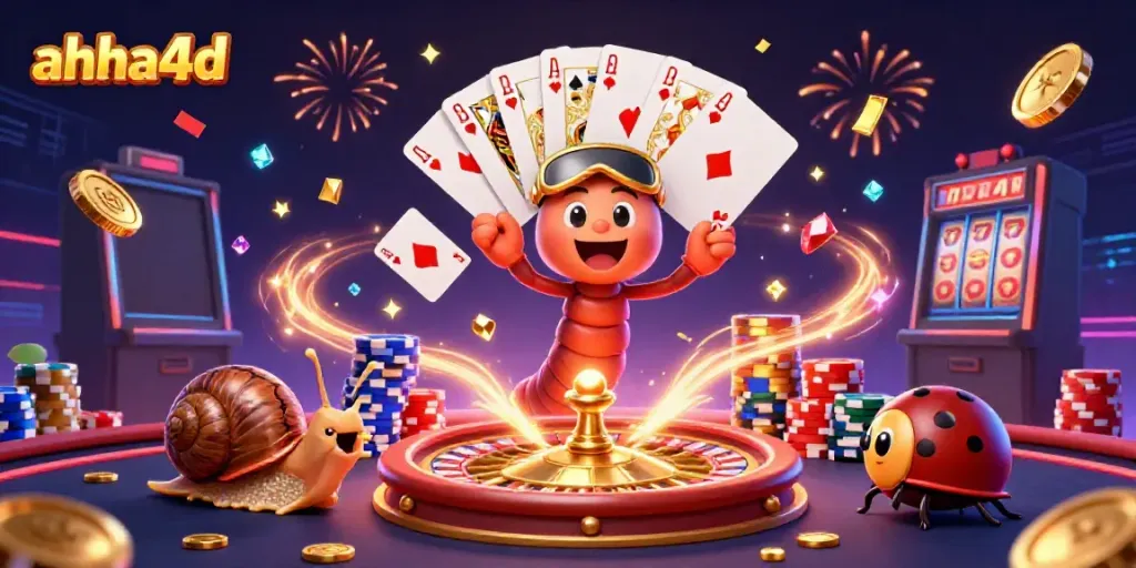 Mainkan permainan seru di AHHA4D dengan dealer kartun unik dan suasana keceriaan di casino.