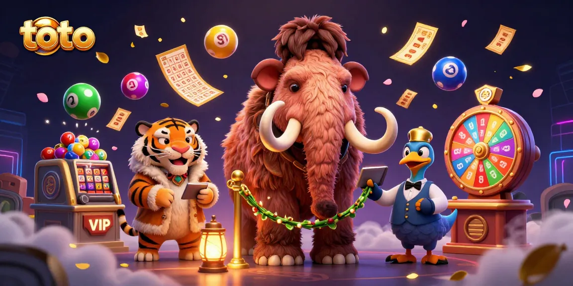 Menggali keseruan toto dengan lotere berwarna-warni, sambil bouncer mamut dan tamu VIP sabertooth menjaga pintu.