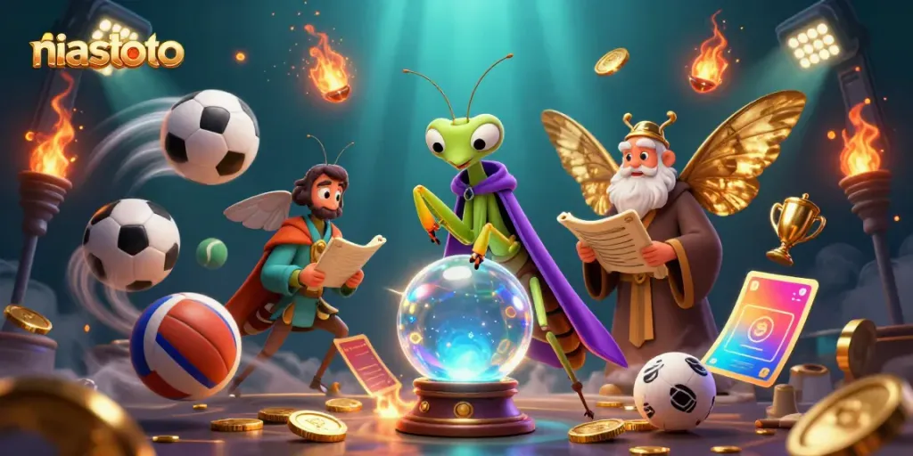 Experience the magical allure of niastoto with an enchanting fortune teller and vibrant gaming elements.