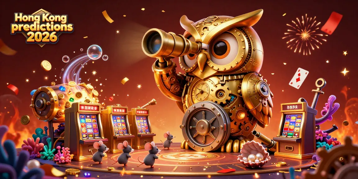 Prediksi Hong Kong 2026 dalam ilustrasi 3D kasino yang menghibur dengan simbol permainan dan elemen yang ceria.