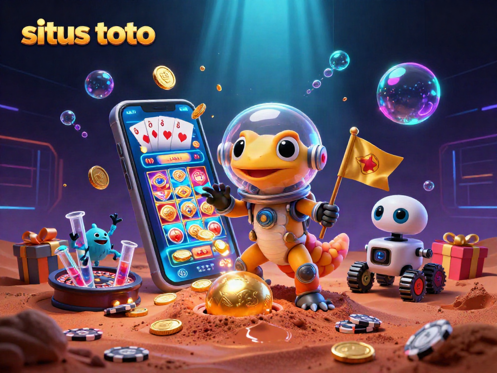 Menang dengan situs toto saat bermain mesin slot di kasino Mars yang berkilau