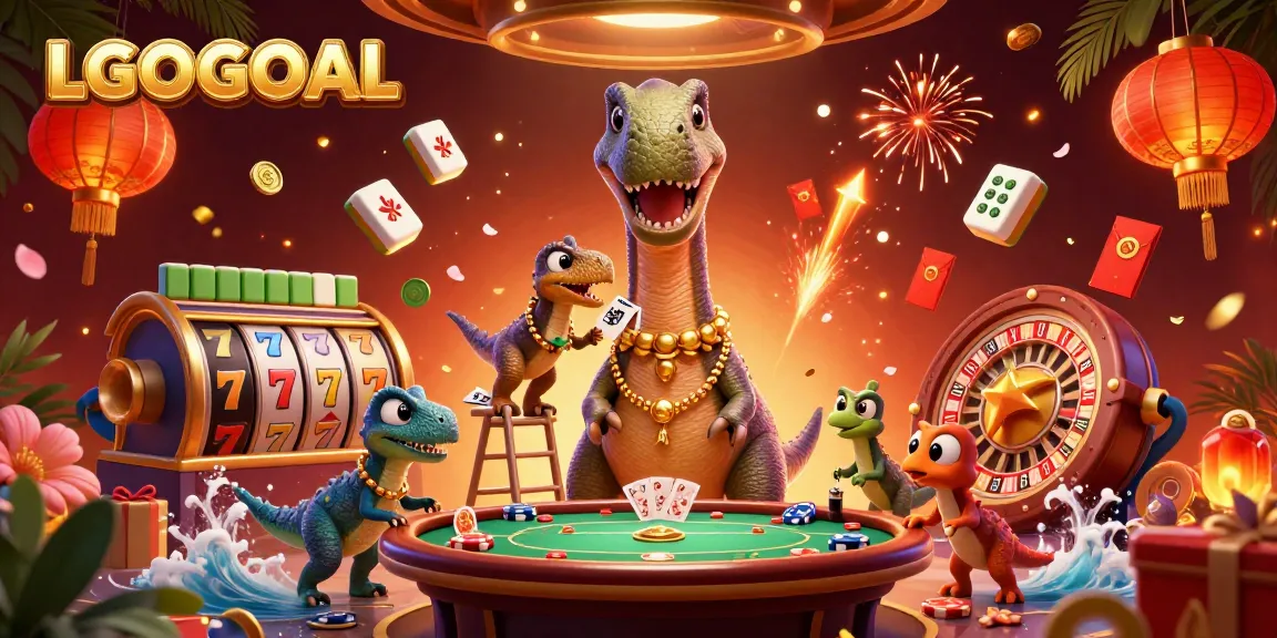 Experience the excitement of LGOGOAL with vibrant scenes of casino action and characters.