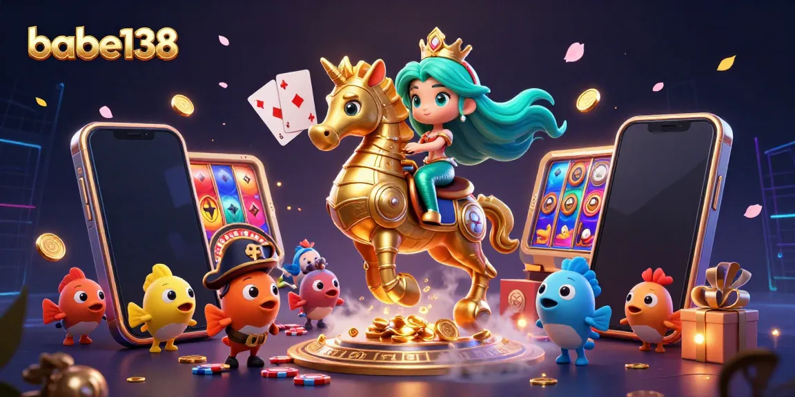 Berikut mermaid 3D dengan kebahagiaan bermain slot di babe138 sementara uang koin emas meluncur di layar.