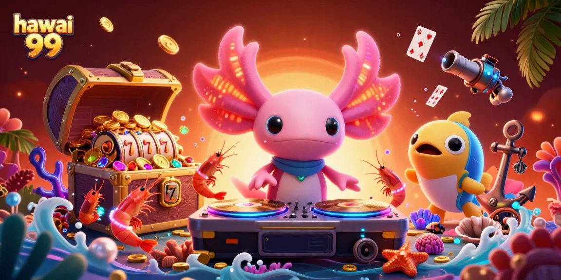 Experience the excitement of hawai 99 with vibrant characters and thrilling slot elements!