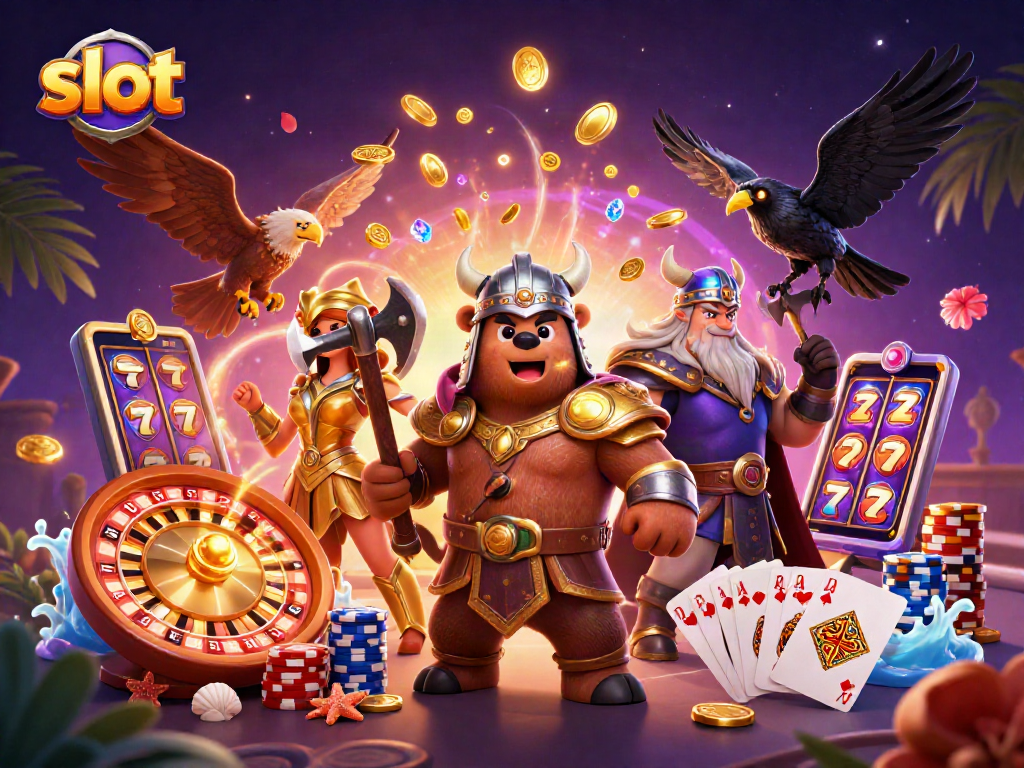 Putar slot dengan berbagi keberuntungan bersama beruang Viking dan elang Valkyrie yang berani