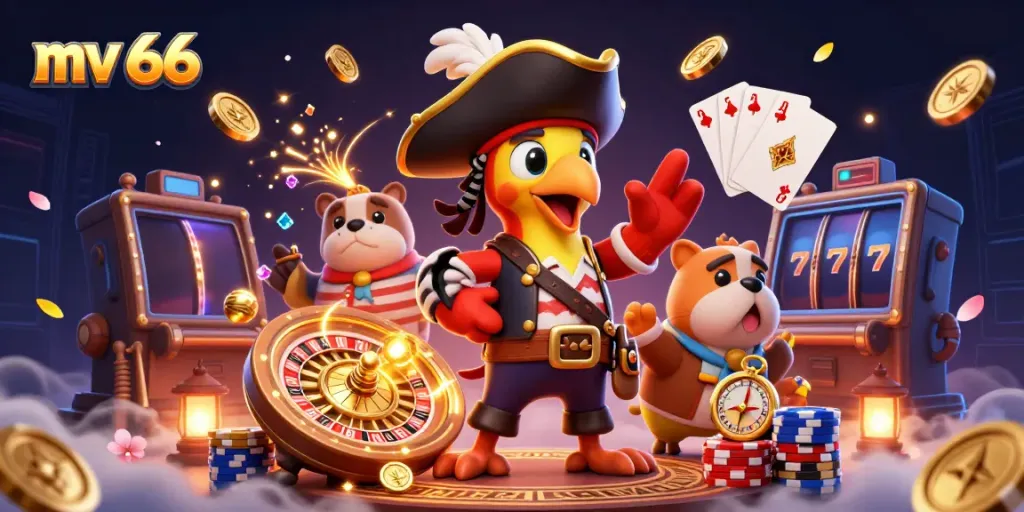 Engage with thrilling casino action at mv 66 featuring sparkling gems and golden coins