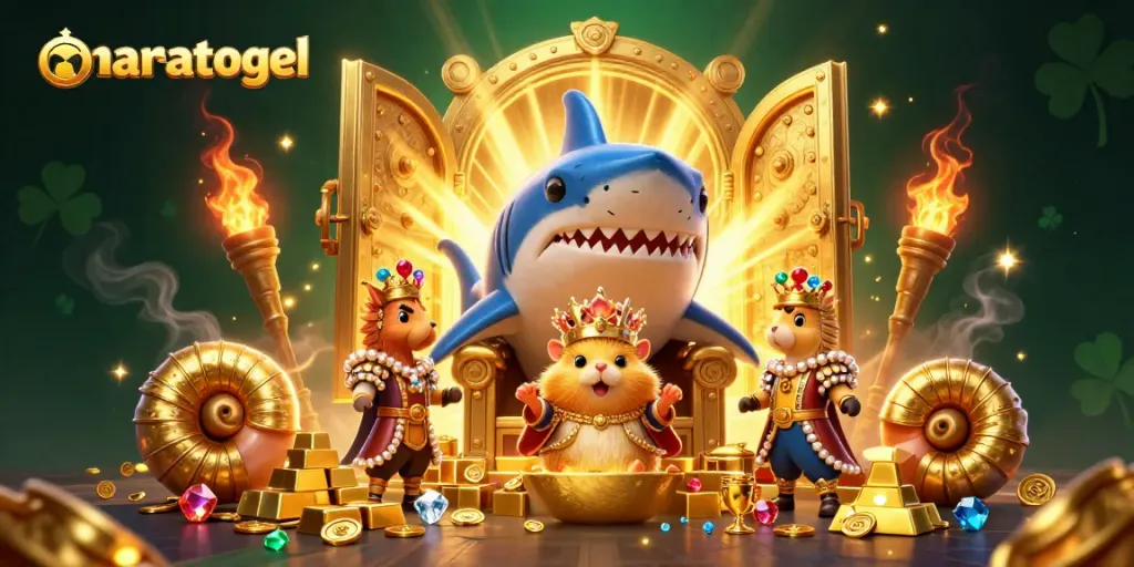 Experience thrilling lottery gameplay with mariatogel's vibrant 3D illustration showcasing excitement and treasure.