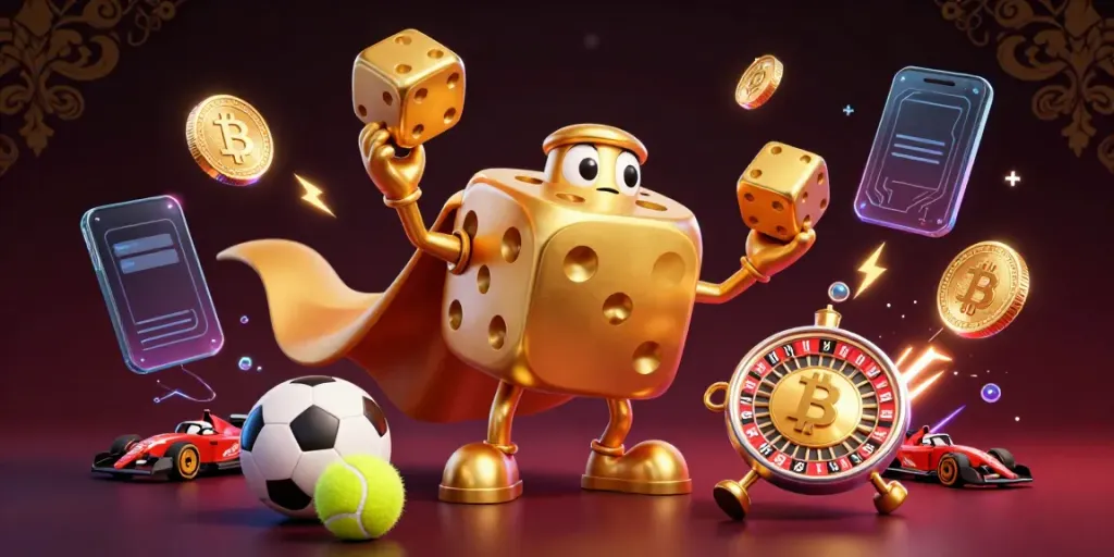 Engage in thrilling sports betting with jogjatoto, featuring cartoon characters and vibrant gaming elements.