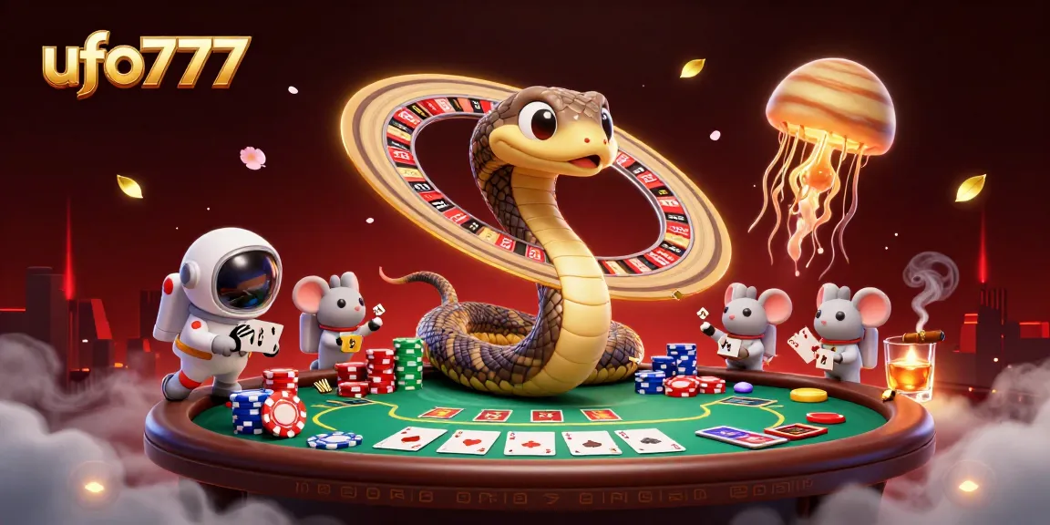 Engage in thrilling gameplay with ufo777's vibrant casino scene featuring unique characters and rich elements.