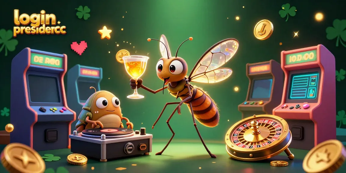 Engage with the vibrant world of login presidencc, featuring a lively casino mascot and interactive game elements.