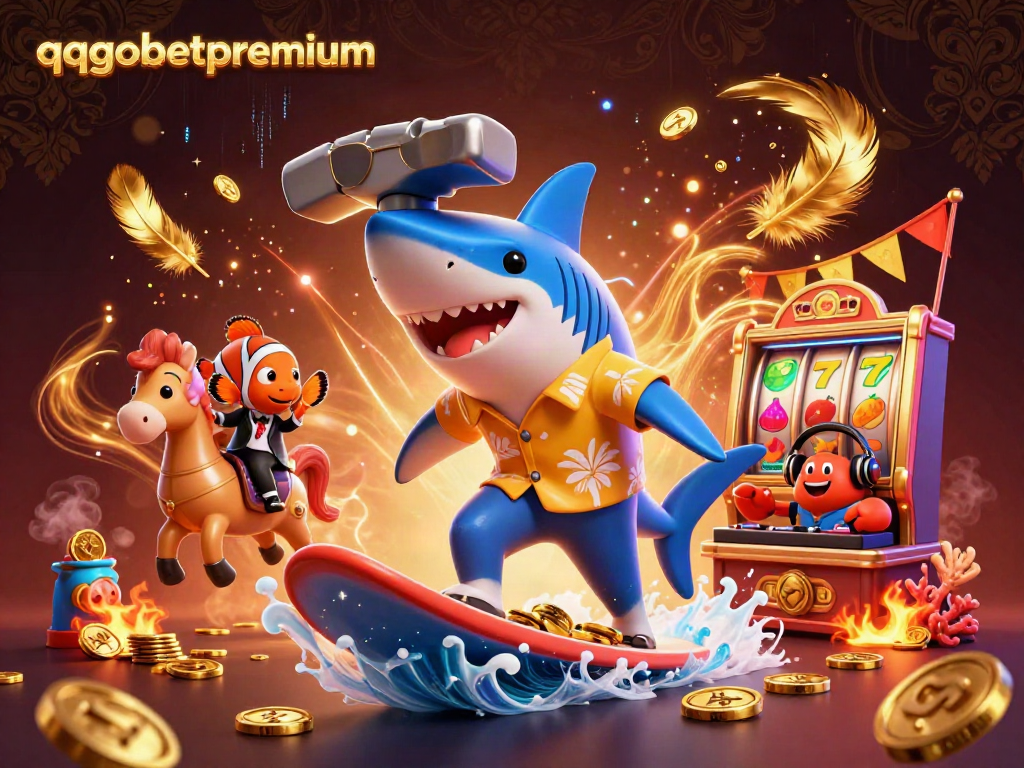 Experience thrilling games at qqgobetpremium with vibrant 3D characters and casino elements.