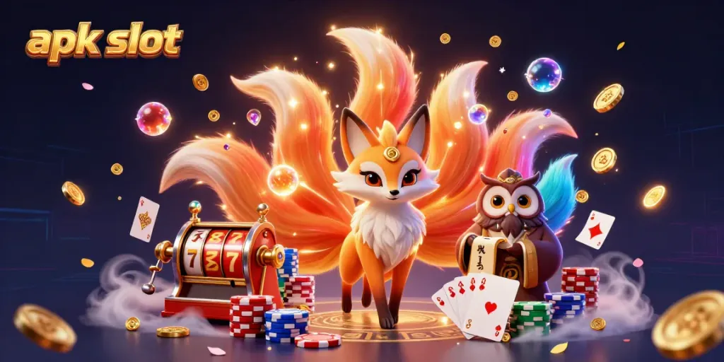Gali keberuntungan dengan apk slot yang menawarkan jackpot menarik dalam ilustrasi magis ini.
