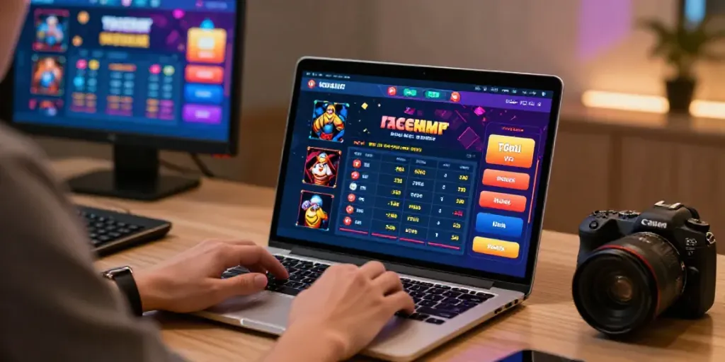 Pengguna aktif di platform perjudian online alexistoto dengan antarmuka taruhan interaktif.