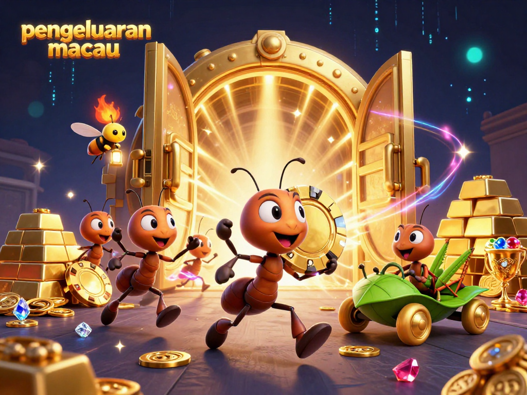Dalam menghadapi pengeluaran macau, tim semut kartun 3D melakukan pencurian dengan chip poker raksasa di terowongan yang penuh harta karun.