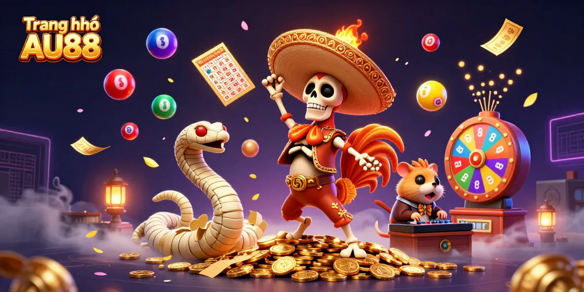 Experience winning moments at Trang chủ AU88 with vibrant casino games and characters in an exciting digital scene.