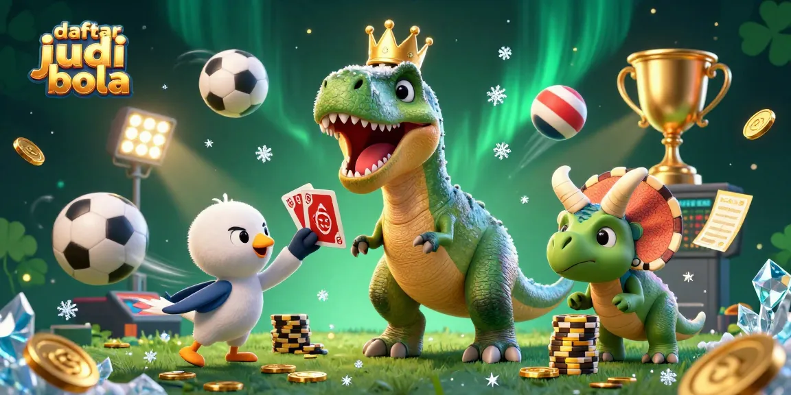 Experience daftar judi bola with fun characters and sports betting elements in an exciting illustration.