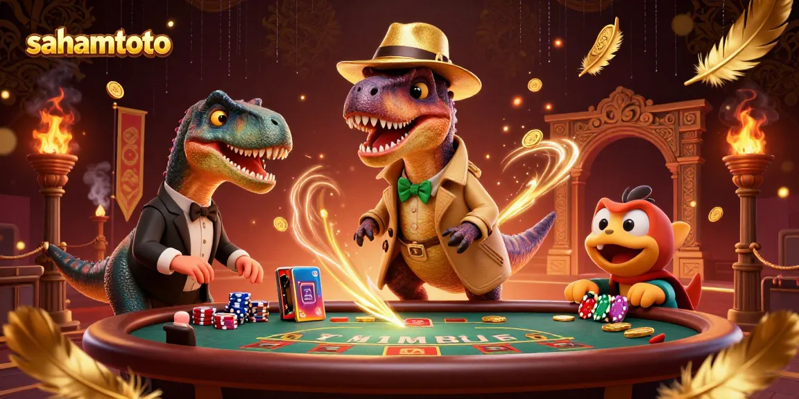 Permainan sahamtoto dengan velociraptor dan stegosaurus di meja blackjack membuat suasana kasino semakin seru.