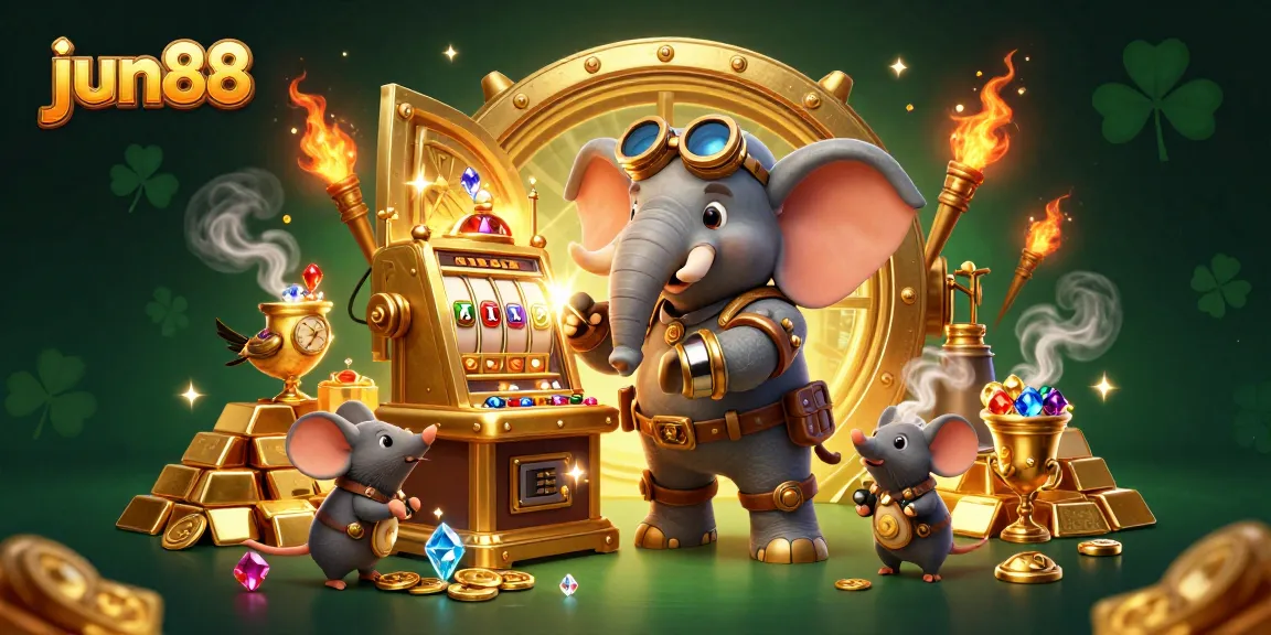 Experience the exciting gameplay at jun88 with vibrant casino elements and engaging characters in a dynamic scene.